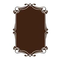 Victorian inspired frame border with antique pattern and fine line style vector