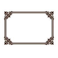 Formal ornamental frame for classic design uses with swirled corners vector