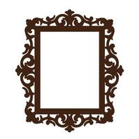 Antique decorative flourish border design with clean classic frame layout vector
