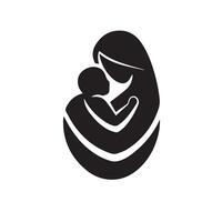 Mom and Child Loving Embrace Capturing Pure Affection and Warmth vector