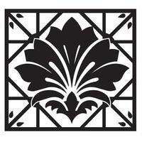 Ornamental Flower Graphic Featuring Hand Drawn Bloom Elements in Black Style vector