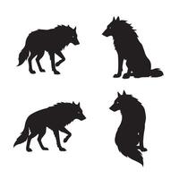 Dynamic Fierce Wolf Head Illustrations Capturing the Power of the Wild vector