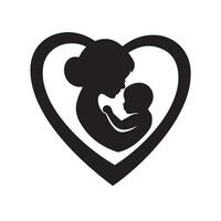 Mom and Child Loving Embrace in Soft Scene Reflecting Unconditional Love vector