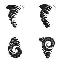 Tornado funnel shape series offering creative elements inspired by natural wind forces vector