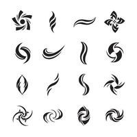 Artistic swirl motif set with visually appealing stylish decorative accents vector
