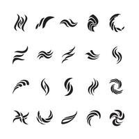 Artistic swirl elements collection with stylish ornamental embellishments vector