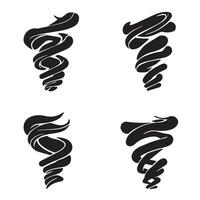 Tornado whirlwind pattern showcase emphasizing the power and movement of storm formations vector