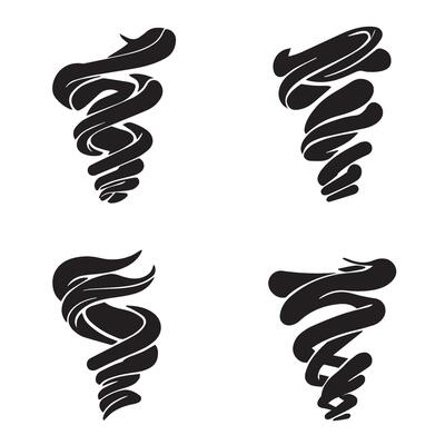 Tornado whirlwind pattern showcase emphasizing the power and movement of storm formations
