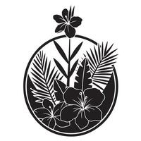 Vintage Blossom Bundle Offering a Variety of Botanical Silhouette Graphics vector
