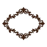 Intricate scroll frame design with historical elegant theme and layout vector