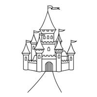 Majestic Castle Illustrations Collection Featuring Elegant Medieval Fortress Designs vector