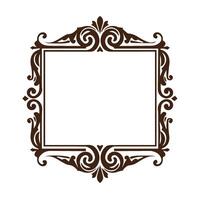 Old style ornamental frame with refined corners and formal decorative look vector