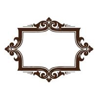 Vintage scrollwork border in ornate style perfect for invitation templates vector