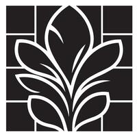Elegant Black Floral Design Created with Unique Botanical Line Elements vector