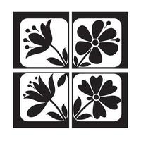 Floral Mandala Design Style Built with Sharp Curved Line Flower Patterns vector