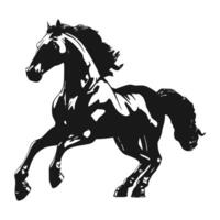 Monochrome design of horse running icon symbol vector