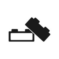 Icon design of colorful building block toys vector