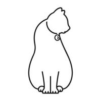 Simple line icon of a cat vector