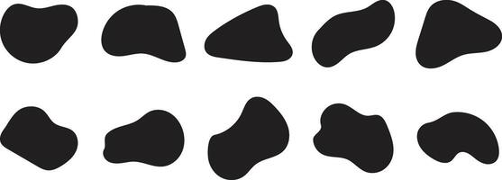 Organic fluid blob shape in style vector