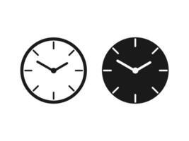 icon set of various clock and watch designs vector