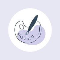 Flat design illustration of paint tools for art projects vector