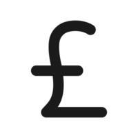 Minimalist line style British Pound currency icon vector