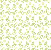 Simple seamless leaf pattern for organic design vector