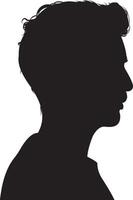 Silhouette of man face from side view vector