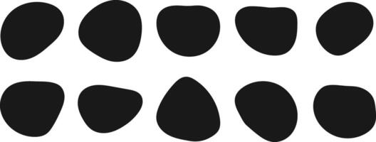 abstract icon set featuring rounded blob-shaped designs vector