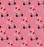 Pattern of squid and octopus on pink background vector