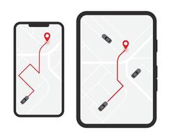 icon design of GPS device for mobile vector