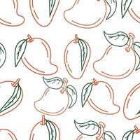 Black color line pattern with maggo fruit design vector