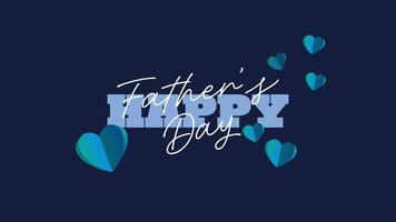 A creative stop motion animation featuring Happy Father's Day text with a pop-up heart, delivering a joyful and heartfelt message perfect for Father's Day celebration video