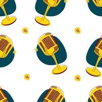 Yellow green pattern of condensor microphone layout vector