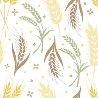 wheat pattern with color background for design vector
