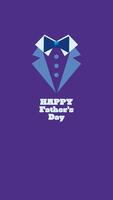 Charming stop motion animation featuring Happy Fathers Day lettering with a suit and bow tie symbol, capturing the essence of celebration for Father's Day video