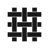 Black durable icon design in square outline vector