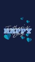 Stop motion animation with Happy Father's Day lettering and a pop-up heart, creating a joyful and heartfelt message to celebrate Father's Day and convey appreciation and love video