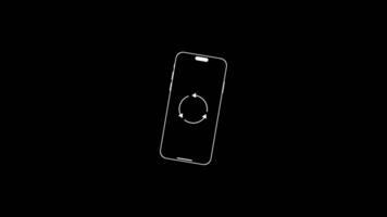 Mobile Rotate Notification Icon with Transparency video