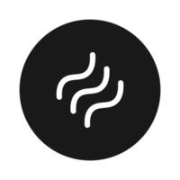 Black circle icon representing soft skin care vector