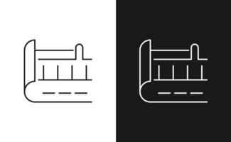 Set of icons representing building plans and architecture vector