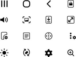 Collection of smartphone icons for tech and mobile designs vector