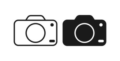 Set of camera icons for photography related design vector