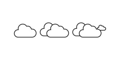 Stylized cloud icon for weather and tech vector