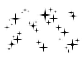 Various black star forms in collection vector