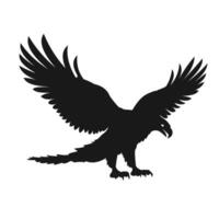 silhouette icon of a large eagle in flight vector