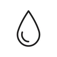 Minimal outlined water drop icon for use vector