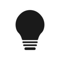 Minimalist design of a light bulb icon vector
