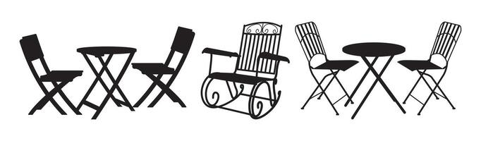 design of garden chair for outdoor use vector