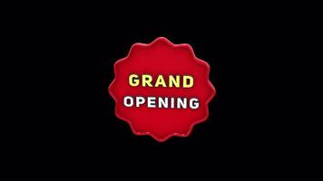 3D Store Opening Badge - Seamless Loop Animation video